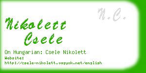 nikolett csele business card